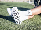 White Genio grip socks w/ shadow white tube