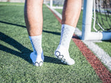 White Genio grip socks w/ shadow white tube