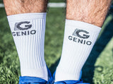White Genio grip socks w/ shadow white tube