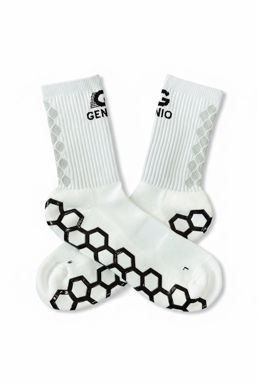 Genio Grip Socks – Shadow White